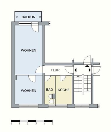 Wohnung zur Miete 281 € 2 Zimmer 49,6 m² 5. Geschoss Burgholzstraße 59 a Industrieviertel Neubrandenburg 17034