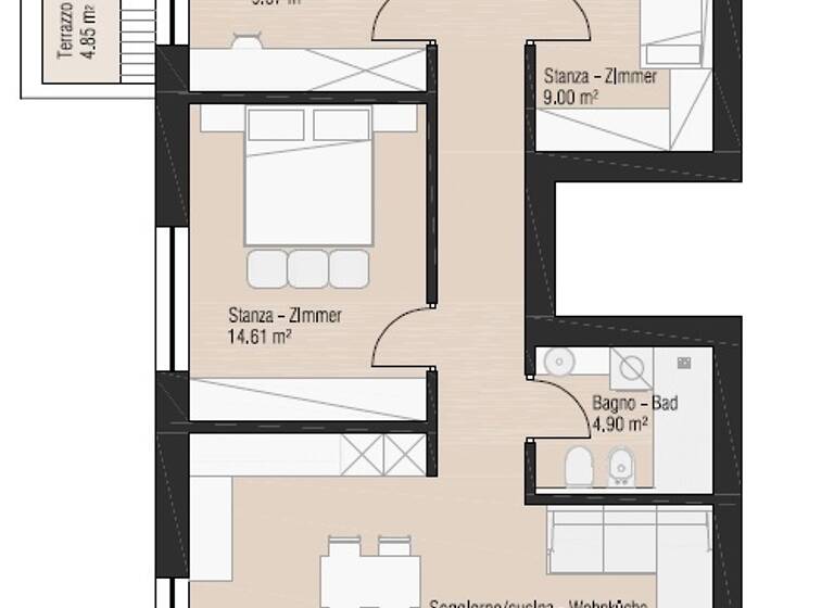 Studio zum Kauf 397.000 € 4 Zimmer 103 m² frei ab sofort Mölten