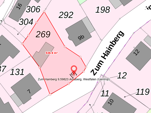 Grundstück zum Kauf provisionsfrei 84.000 € 537 m² Grundstück Zum Hainberg 9 Uentrop Arnsberg 59823