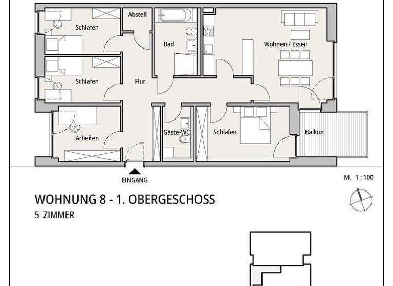 Wohnung zur Miete - Erstbezug 780 € 5 Zimmer 109 m² 1. Geschoss frei ab 01.06.2026 Seeblick 6a Stadt Ibbenbüren 49477