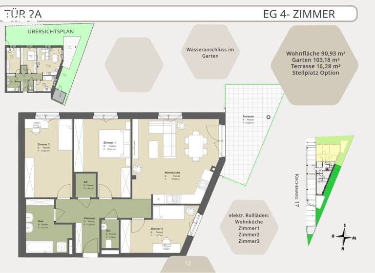 Wohnung zum Kauf - Erstbezug 443.000 € 4 Zimmer EG St. Andrä-Wördern 3423