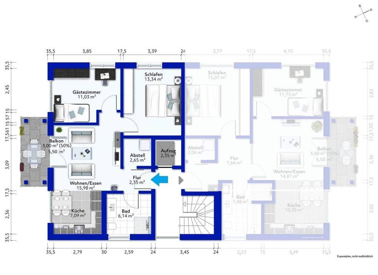 Wohnung zum Kauf - Erstbezug 249.500 € 3 Zimmer 61,6 m² Wernigerode 38855
