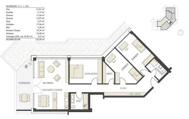 Wohnung zur Miete 1.490 € 3,5 Zimmer 133 m² frei ab 01.10.2025 Murg Murg 79730