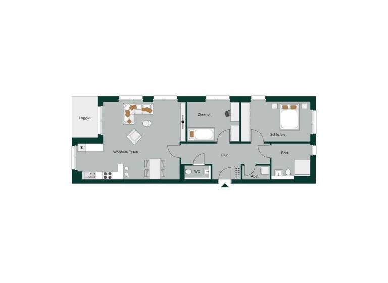 Wohnung zum Kauf - Erstbezug provisionsfrei 619.500 € 3 Zimmer 92,5 m² 4. Geschoss Waldstadt Karlsruhe / Waldstadt 76139