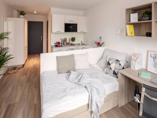 Studio zur Miete - Erstbezug nur mit Wohnberechtigungsschein 809 € 1 Zimmer 20 m² frei ab sofort Habsburger Straße 132-134 Neuburg Freiburg im Breisgau 79104