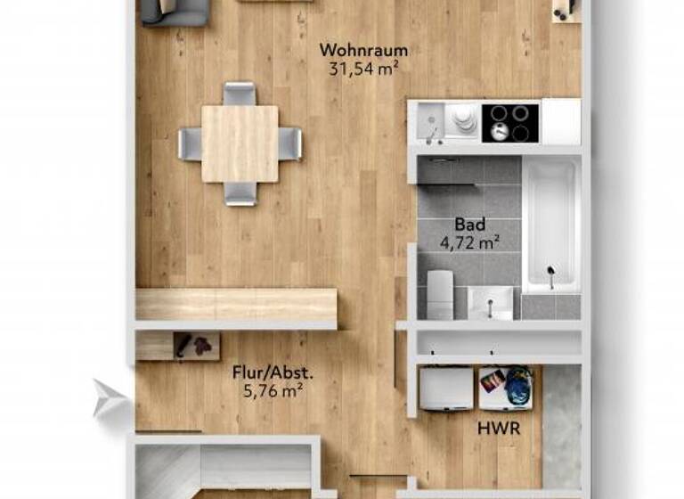 Wohnung zur Miete 419 € 2 Zimmer 69,3 m² 5. Geschoss Dr.-Salvador-Allende-Straße 92 Kappel Chemnitz 09119