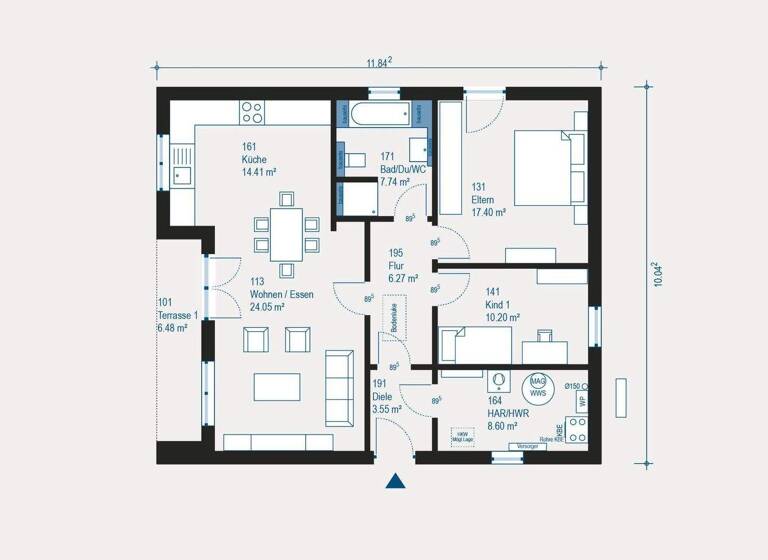 Einfamilienhaus zum Kauf 268.990 € 3 Zimmer 98 m² 462,9 m² Grundstück Weisenbach 76599
