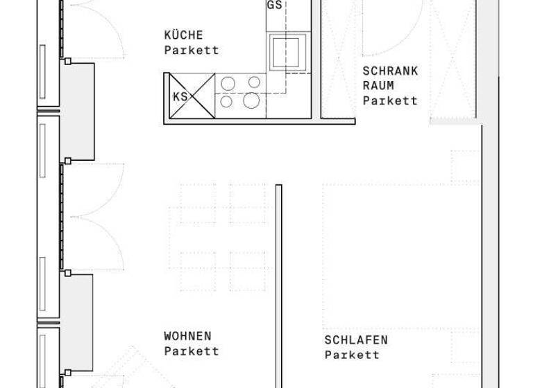 Wohnung zur Miete - Erstbezug 770 € 2 Zimmer 45 m² 11. Geschoss Wien 1220