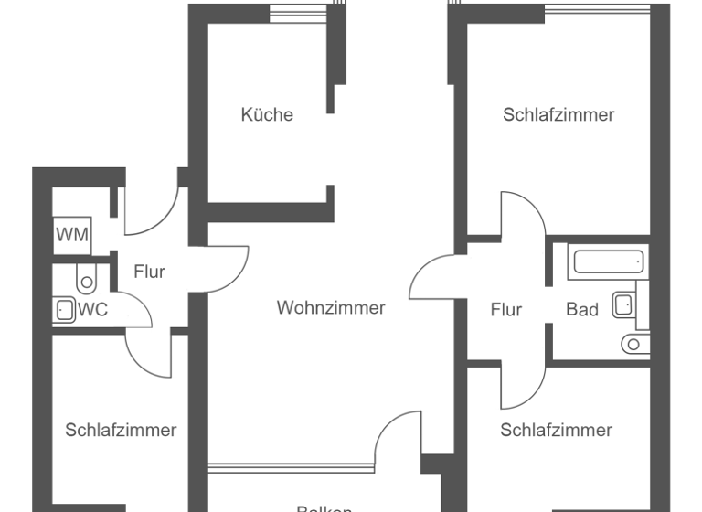 Wohnung zur Miete 1.630 € 4 Zimmer 87,4 m² 5. Geschoss Am Wald Taufkirchen 82024