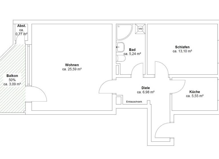 Wohnung zum Kauf 440.000 € 2 Zimmer 60 m² 1. Geschoss Eppendorf Hamburg 20251