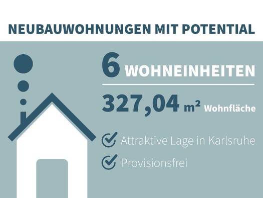 Mehrfamilienhaus zum Kauf provisionsfrei als Kapitalanlage geeignet 1.406.272 € 327 m² Oststadt Karlsruhe / Innenstadt-Ost 76131