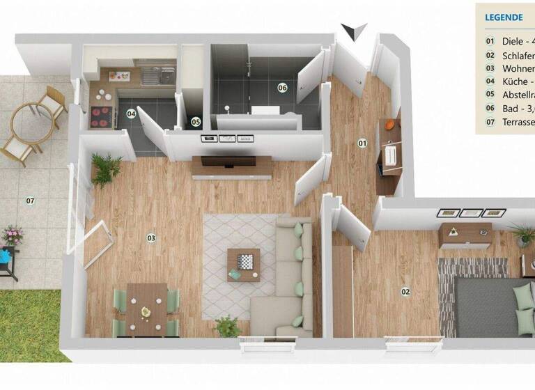 Wohnung zum Kauf 144.800 € 2 Zimmer 47,2 m² Weißig Dresden 01328