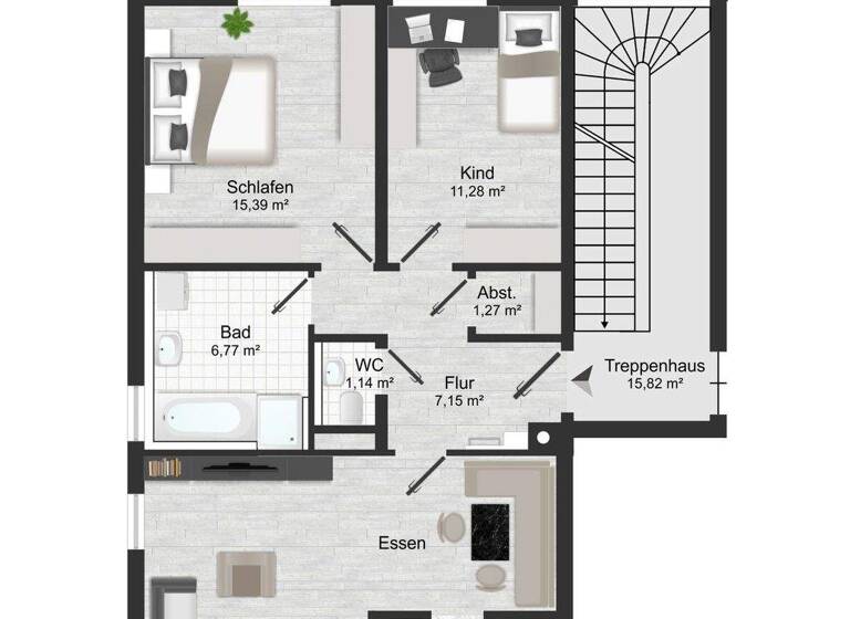 Wohnung zum Kauf 289.000 € 3 Zimmer 76 m² 1. Geschoss Graben 86836