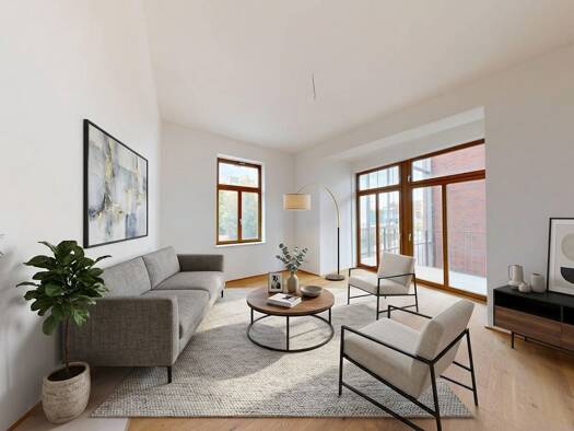 Wohnung zur Miete - Erstbezug 1.515 € 5 Zimmer 137,7 m² 3. Geschoss Glauchaer Straße 50 Innenstadt Halle (Saale) 06110