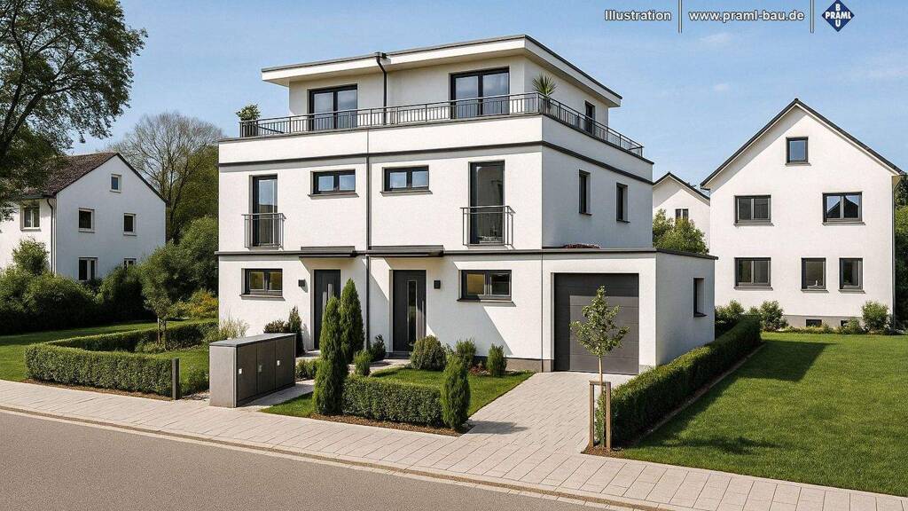 Doppelhaushälfte zum Kauf - Erstbezug provisionsfrei 1.258.000 € 6 Zimmer 171 m² 230 m² Grundstück Ulrich-von-Hutten-Straße 26 Ramersdorf-Perlach München 81739