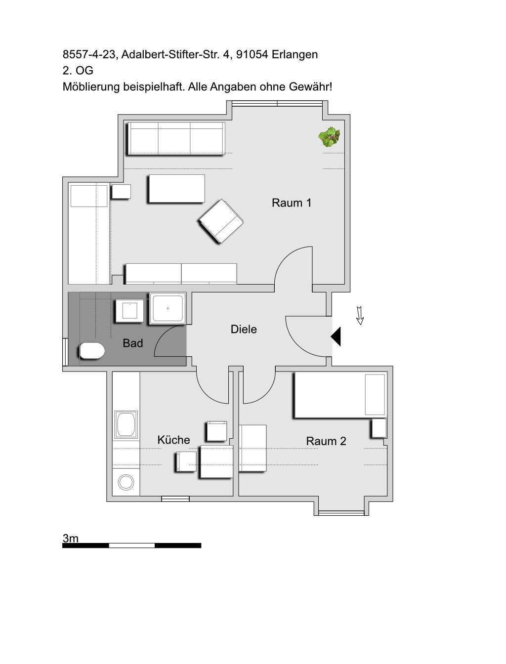 Wohnung zur Miete 548 € 1 Zimmer 41,7 m²<br/>Wohnfläche 01.02.2025<br/>Verfügbarkeit Adalbert-Stifter-Str. 4 Burgberg Erlangen 91054