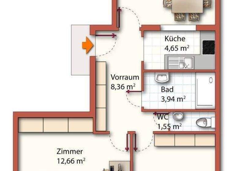 Wohnung zum Kauf 450.000 € 3 Zimmer 64,1 m² 2. Geschoss Wien 1090