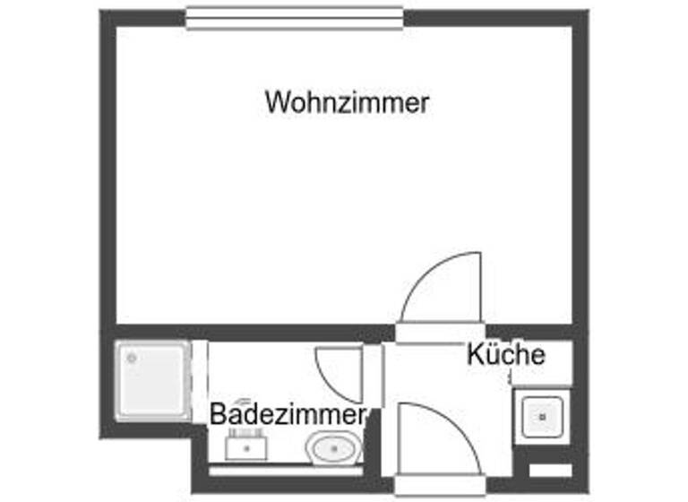 Studio zum Kauf 99.500 € 1 Zimmer 21,2 m² 3. Geschoss Schweinau Nürnberg 90441