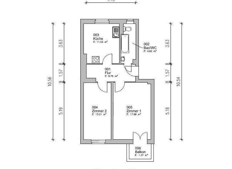 Wohnung zum Kauf 189.000 € 2 Zimmer 55 m² 2. Geschoss frei ab sofort Spandau Berlin 13583