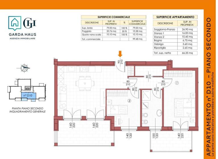 Penthouse zum Kauf 328.000 € 3 Zimmer 66,4 m² 2. Geschoss frei ab sofort Via del Garda 99 Mori 38065