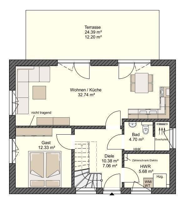 Einfamilienhaus zum Kauf provisionsfrei 345.050 € 5 Zimmer 123 m²<br/>Wohnfläche 1.054 m²<br/>Grundstück Wendorf Wendorf 18442