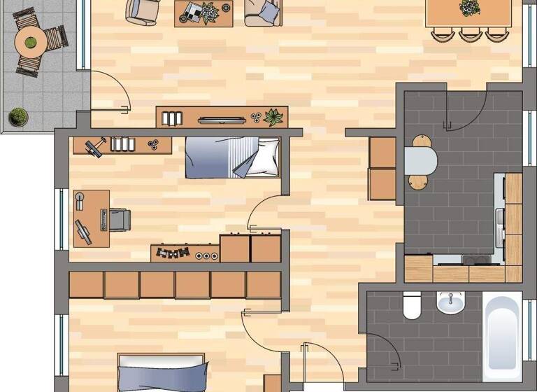 Wohnung zur Miete 562 € 3 Zimmer 74,9 m² EG frei ab 15.03.2026 Max-Brod-Straße 28 Scharnhorst Dortmund 44328