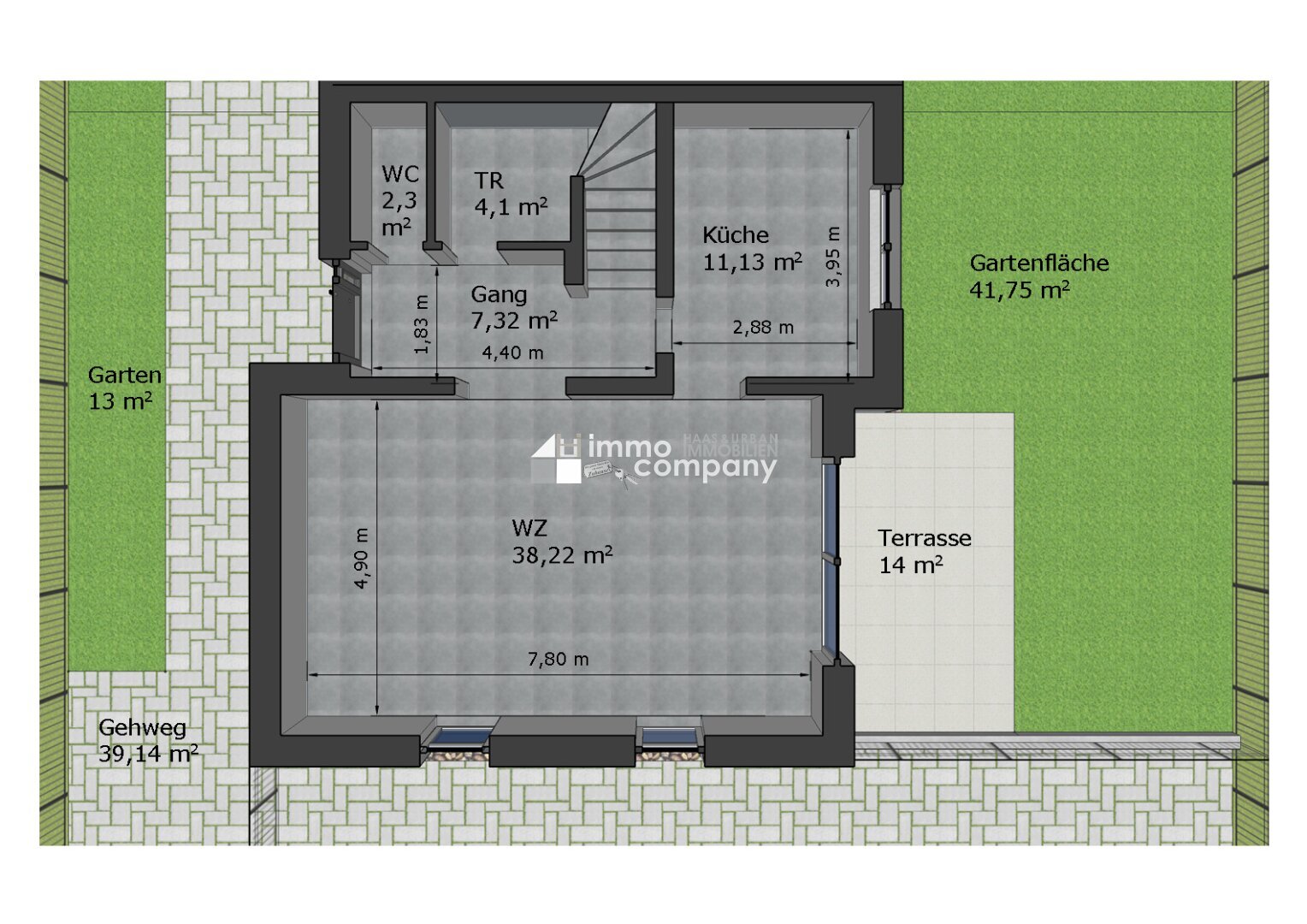 Doppelhaushälfte zum Kauf 825.000 € 8 Zimmer 241,7 m²<br/>Wohnfläche 517 m²<br/>Grundstück Gerasdorf bei Wien 2201