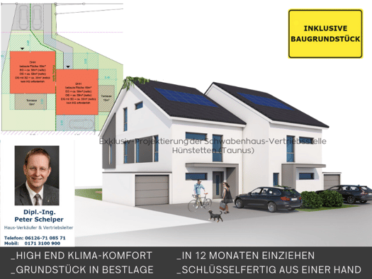 Doppelhaushälfte zum Kauf provisionsfrei 1.050.000 € 6 Zimmer 170 m² 400 m² Grundstück Hofheim Hofheim am Taunus 65719