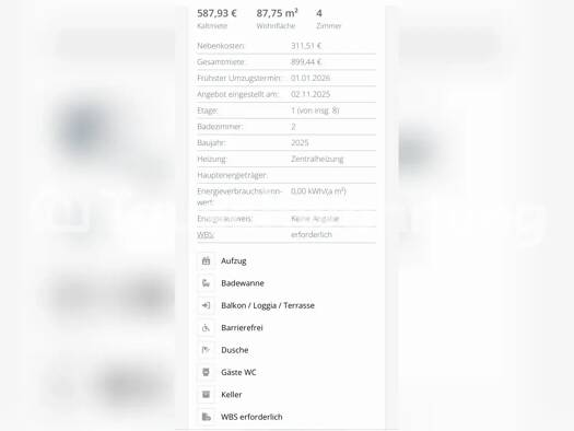 Wohnung zur Miete nur mit Wohnberechtigungsschein Tauschwohnung 587 € 4 Zimmer 87 m² 1. Geschoss Kreuzberg Berlin 10963