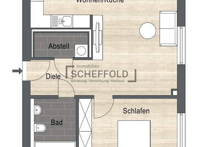 Wohnung zum Kauf provisionsfrei 316.900 € 2,5 Zimmer 58,9 m²<br/>Wohnfläche 2.<br/>Geschoss Laupheim Laupheim 88471