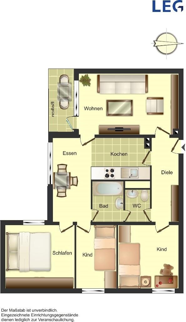 Wohnung zur Miete 978 € 4 Zimmer 89,3 m²<br/>Wohnfläche 2.<br/>Geschoss Leipziger Straße 1 West Ratingen 40880