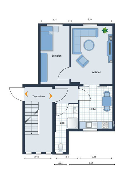 Wohnung zum Kauf 35.000 € 2 Zimmer 34 m²<br/>Wohnfläche EG<br/>Geschoss Aschersleben Aschersleben 06449