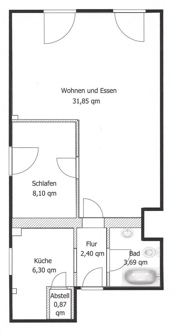 Wohnung zum Kauf provisionsfrei 195.000 € 1,5 Zimmer 53 m²<br/>Wohnfläche EG<br/>Geschoss Buxtehude Buxtehude 21614