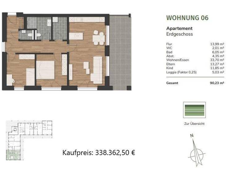 Wohnung zum Kauf - Erstbezug provisionsfrei 338.363 € 3 Zimmer 85,5 m² Neuenburg Zetel 26340