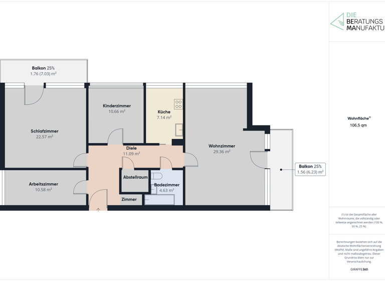 Wohnung zum Kauf 649.000 € 4 Zimmer 106,5 m² 4. Geschoss Lohhof Unterschleißheim 85716