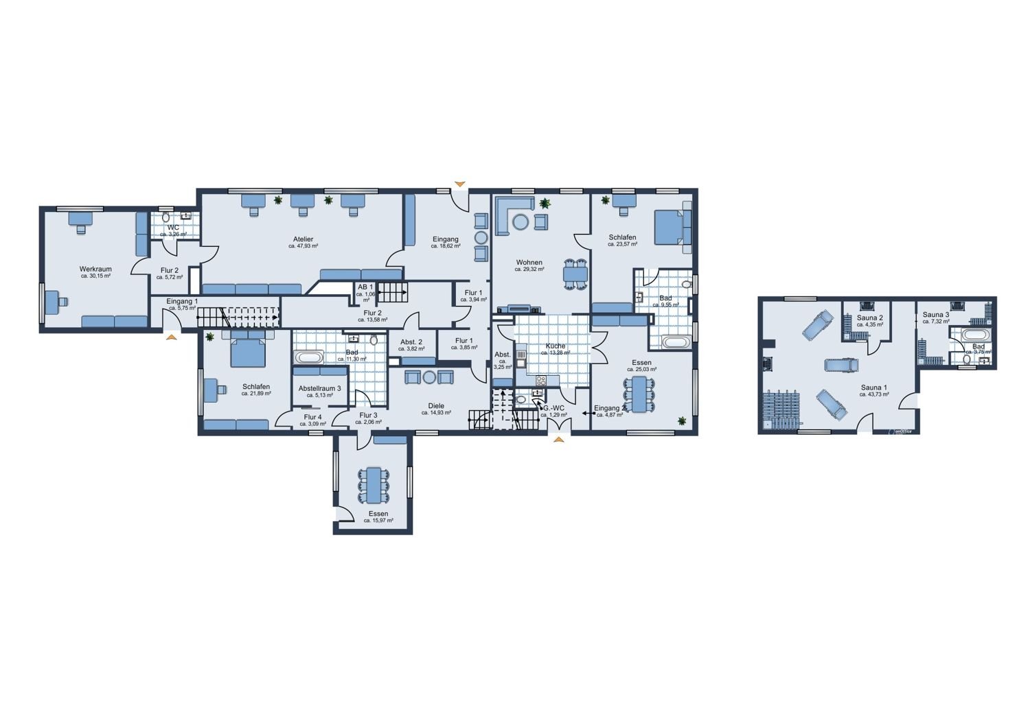 Einfamilienhaus zum Kauf 729.000 € 17 Zimmer 535 m² 4.685 m² Grundstück Niederhof Brandshagen / Niederhof 18519