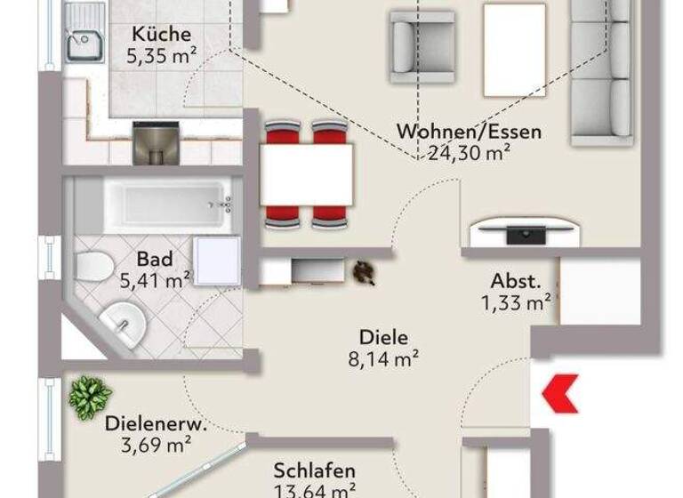 Wohnung zum Kauf 315.000 € 2,5 Zimmer 64 m² 3. Geschoss Kaufering 86916