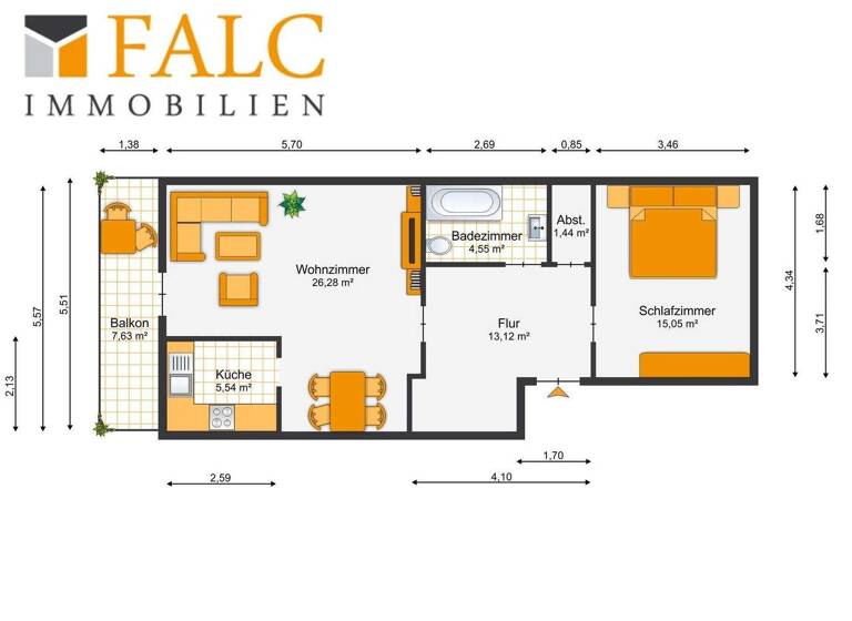 Wohnung zur Miete 540 € 2 Zimmer 68 m² 3. Geschoss Oer Oer-Erkenschwick 45739
