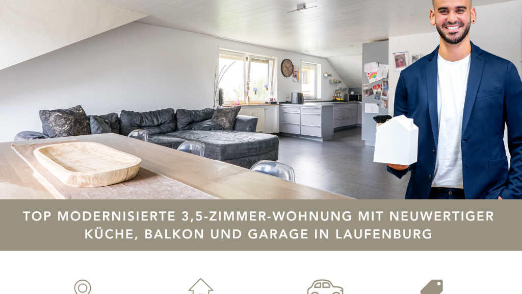 Wohnung zum Kauf 269.000 € 3,5 Zimmer 93,4 m² frei ab sofort Schulstraße 8a Laufenburg 79725