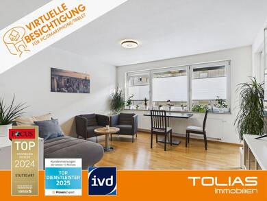 Wohnung zur Miete 1.100 € 2 Zimmer 63,2 m² 3. Geschoss frei ab 01.08.2025 Stuttgart 70193