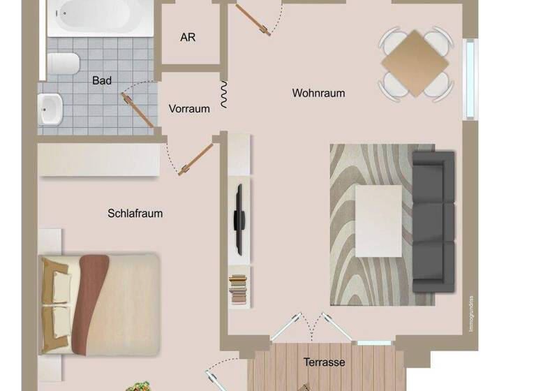 Terrassenwohnung zum Kauf 219.500 € 2 Zimmer 52 m² Hiddesen Detmold / Hiddesen 32760