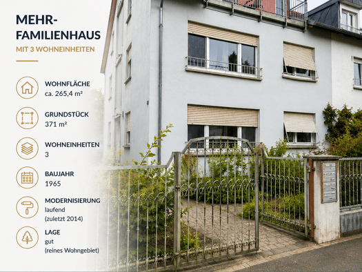 Mehrfamilienhaus zum Kauf provisionsfrei 935.000 € 10 Zimmer 266 m² 371 m² Grundstück frei ab 01.01.2027 Sachsenhausen Frankfurt am Main 60599
