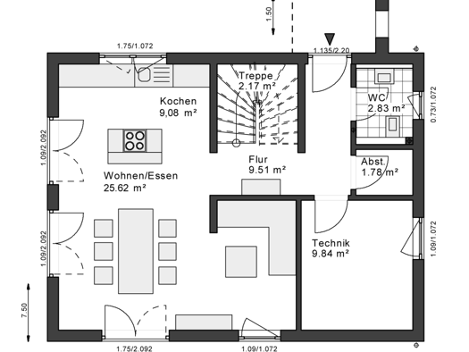Einfamilienhaus zum Kauf provisionsfrei 777.282 € 3 Zimmer 122 m² 530 m² Grundstück Nellingen Ostfildern 73760
