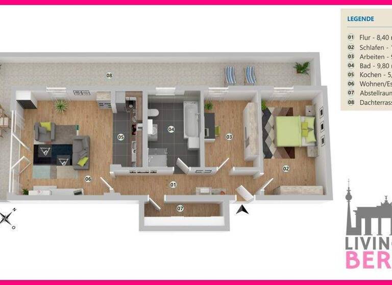 Wohnung zur Miete 1.499 € 3 Zimmer 86 m² frei ab 01.07.2026 Mahlsdorf Berlin 12623