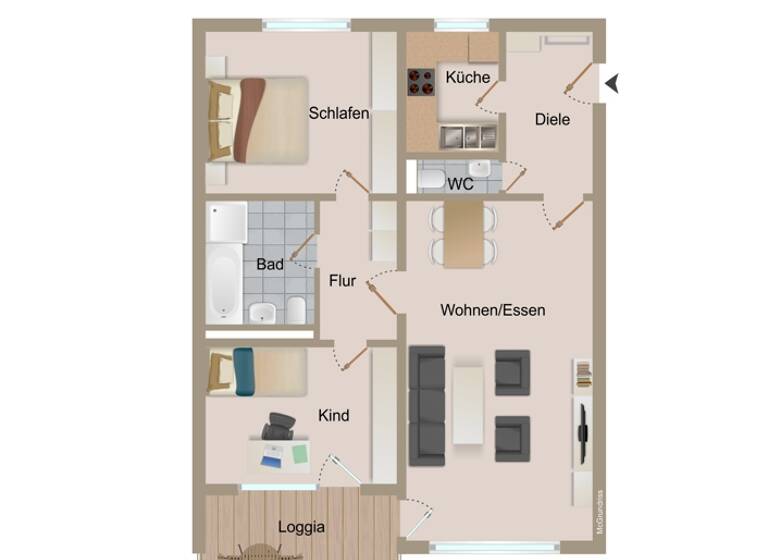 Wohnung zum Kauf 190.000 € 3 Zimmer 83,1 m² Königsfeld 78126