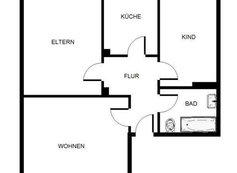 Wohnung zur Miete 513 € 3,5 Zimmer 64,1 m² 1. Geschoss frei ab 08.03.2026 Veilchenstr. 3 Beckhausen Gelsenkirchen 45899