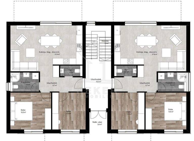 Wohnung zum Kauf - Erstbezug 258.000 € 3 Zimmer 90,1 m² EG Porec 52440