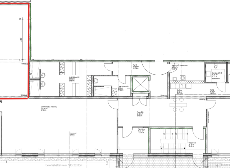 Bürofläche zur Miete provisionsfrei 800 € 1 Zimmer 72 m² Bürofläche Ettikon Küssaberg 79790