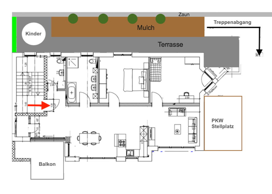 Wohnung zur Miete 1.400 € 3 Zimmer 102 m²<br/>Wohnfläche 1.<br/>Geschoss ab sofort<br/>Verfügbarkeit Überlingen Überlingen , Bodensee 88662