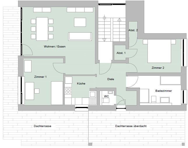 Wohnung zur Miete 1.400 € 3 Zimmer 106,5 m²<br/>Wohnfläche 2.<br/>Geschoss ab sofort<br/>Verfügbarkeit Schönaichstr. 11 Westfalendamm - Nord Dortmund 44135